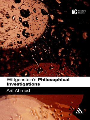 cover image of Wittgenstein's 'Philosophical Investigations'